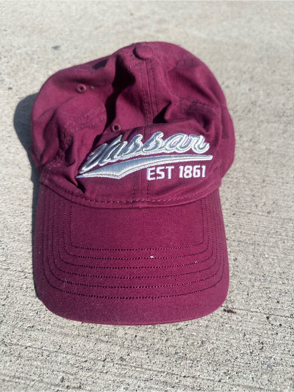 Oura Burgundy Baseball Cap with White Embroidery